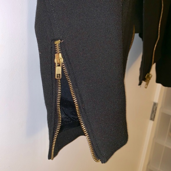 Zara mixed material moto style jacket - Picture 4 of 8